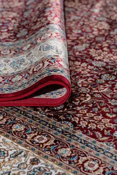 Apex Halı Bruj Bambu Viscon Halı 8771BU Bordo