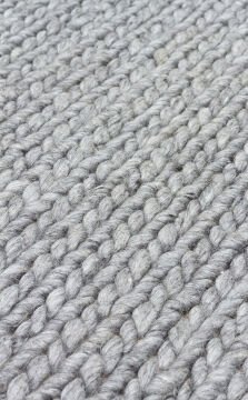 Eko Halı Jade Örgü Desenli El Dokuma Halı Basketweave Grey