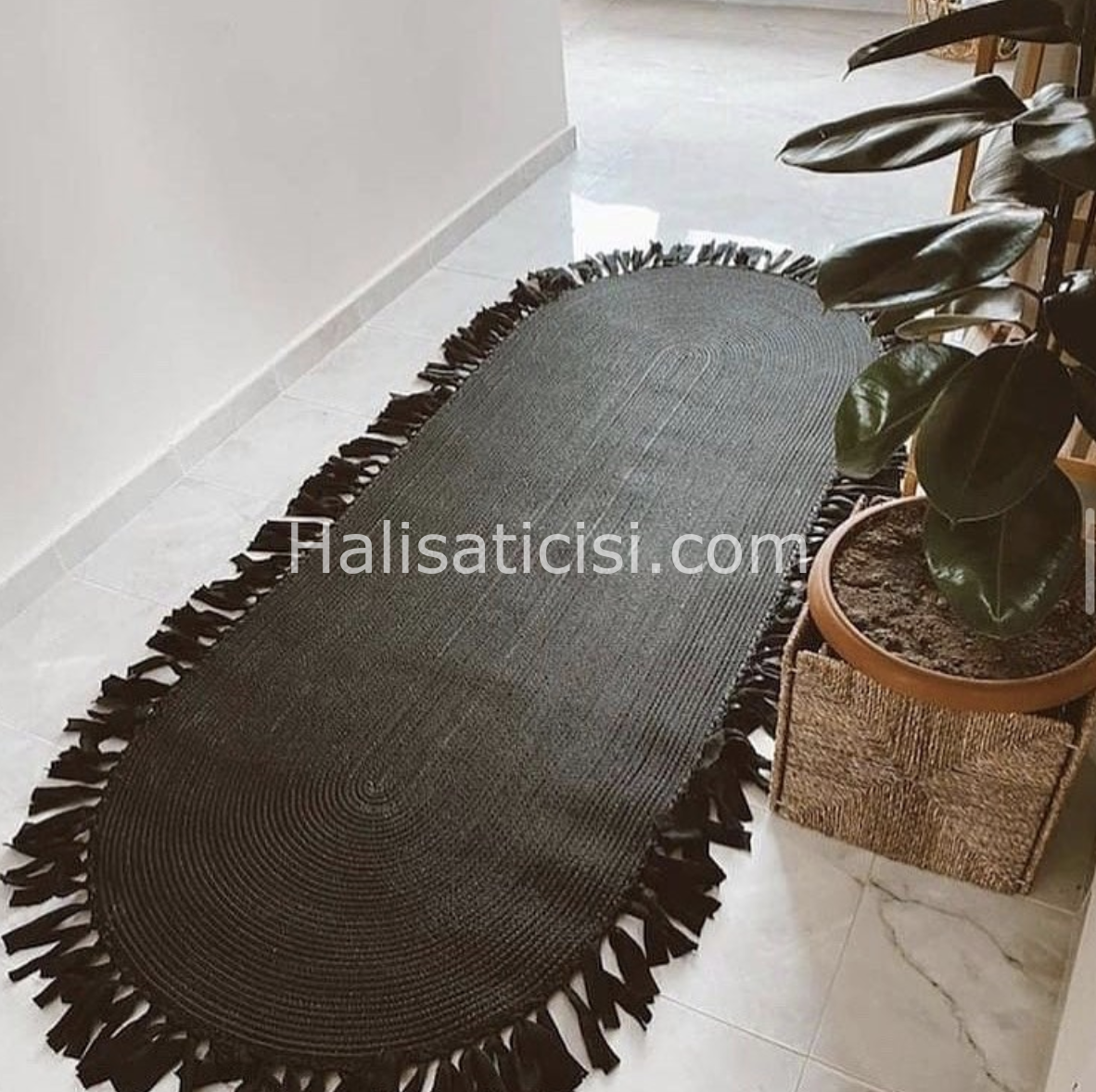 Jüt Halı Doğal El Yapımı Oval Model:217