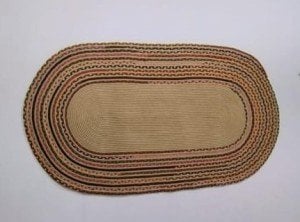 Jüt Halı Doğal El Yapımı Oval Model:401