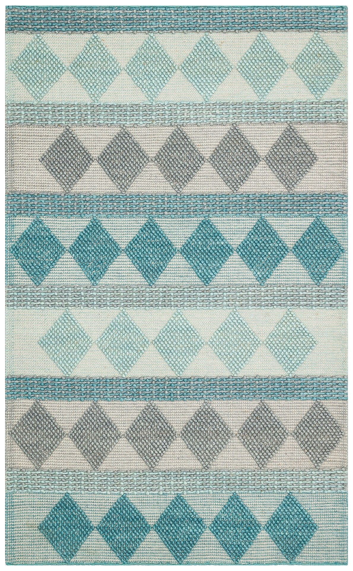 Eko Halı Jade Örgü Desenli El Dokuma Halı JD 01 Blue