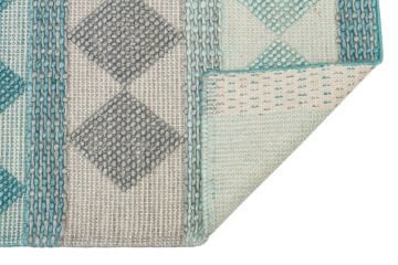 Eko Halı Jade Örgü Desenli El Dokuma Halı JD 01 Blue