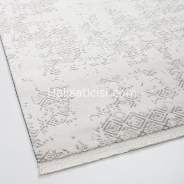 Simge C071 BEYAZ GRİ 118x190