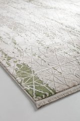 Bahariye Halı Ezgi TW 5666 BEYAZ  YEŞİL OVAL