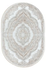 Bahariye Halı Ezgi TW 5810 BEYAZ KAHVE OVAL