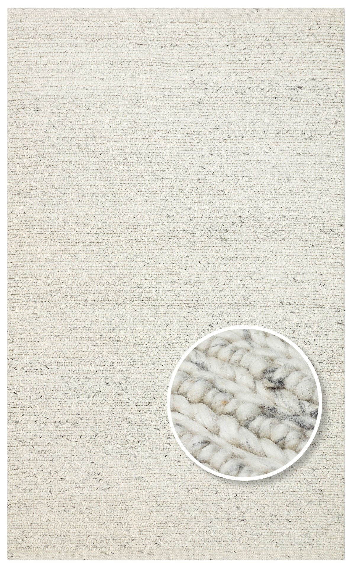 Eko Halı Jade Örgü Desenli El Dokuma Halı JD07 L.Grey