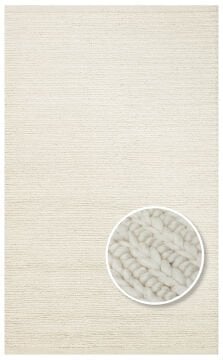 Eko Halı Jade Örgü Desenli El Dokuma Halı JD07 White