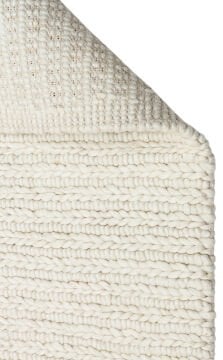 Eko Halı Jade Örgü Desenli El Dokuma Halı JD07 White