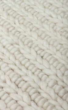 Eko Halı Jade Örgü Desenli El Dokuma Halı JD07 White