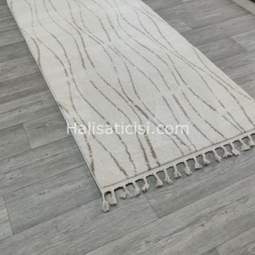 Melidia Halı Mono Özel Ebat Kesme Halı 1550A-BEYAZ 100 cm