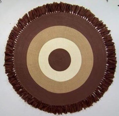 Jüt Halı Doğal El Yapımı Daire Model:221