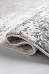 Bahariye Halı Ezgi TW 5657 BEYAZ  MAVİ DAİRE