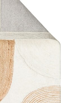Eko Halı Jade Örgü Desenli El Dokuma Halı JD902 Natural White