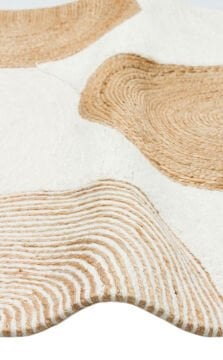 Eko Halı Jade Örgü Desenli El Dokuma Halı JD902 Natural White