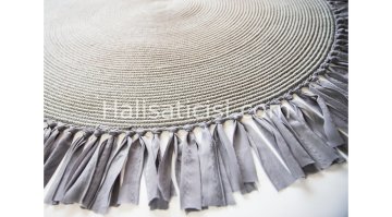 Jüt Halı Doğal El Yapımı Daire Model:238