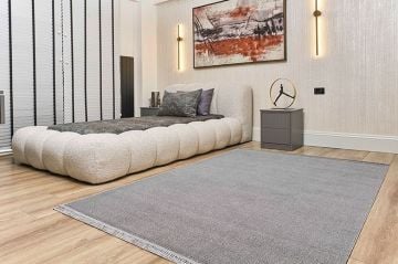 Gümüşsuyu Halı Daisy Özel Ebat Kesim Halı 16667 Gri