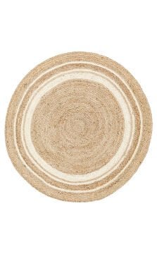 Eko Halı Juno Jüt Hasır Halı Çift Taraflı Naturel ECH01 Natural White