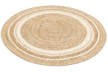 Eko Halı Juno Jüt Hasır Halı Çift Taraflı Naturel ECH01 Natural White