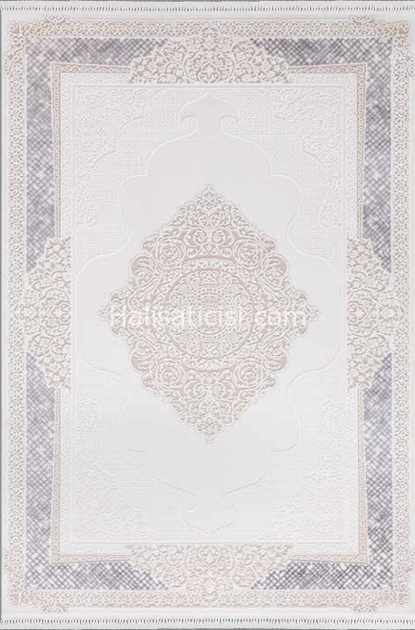 Flora Halı Avangard 6046A Gri 100X200