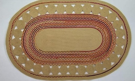 Jüt Halı Doğal El Yapımı Oval Model:430