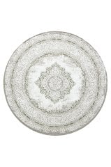 Bahariye Halı Ezgi 5664 BEYAZ YEŞİL DAİRE