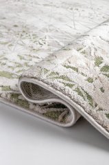 Bahariye Halı Ezgi 5666 BEYAZ YEŞİL DAİRE