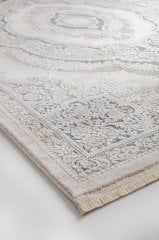 Bahariye Halı Ezgi 5810 BEYAZ MAVİ DAİRE