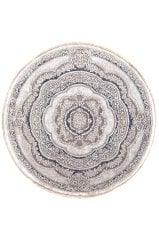 Bahariye Halı Ezgi 5810 BEYAZ MAVİ DAİRE