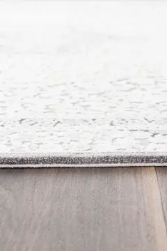 Koza Halı Nazende 70 Tarak Viscon Salon Halısı A3390E Krem Antrasit