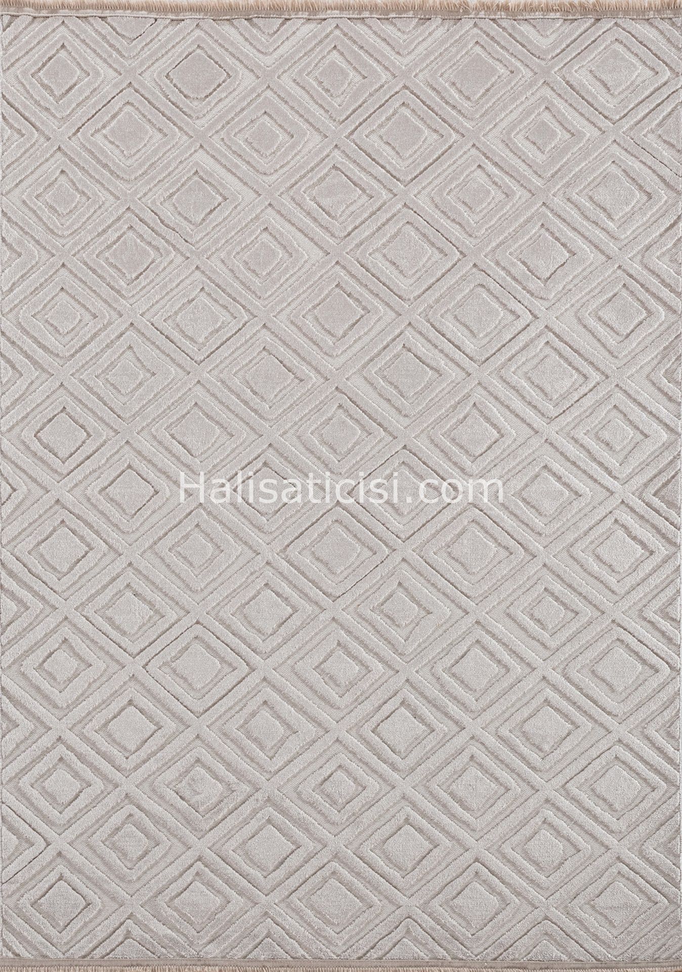 Melidia Halı Etna Özel Ebat Kesme Halı E4989-BEYAZ-VIZON 100 cm