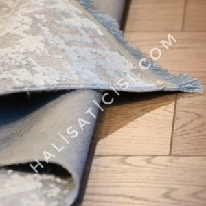 Melidia Işıltı Özel Ebatlı Kesme Halı 6148 Mavi