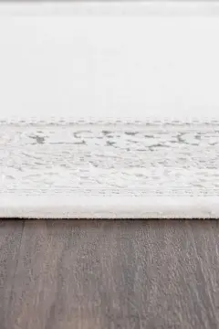 Koza Halı Nazende 70 Tarak Viscon Salon Halısı A3391E Krem Antrasit