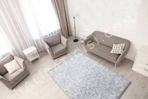 Melidia Işıltı Özel Ebatlı Kesme Halı 6147 Gri