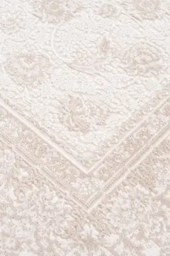 Koza Halı Nazende 70 Tarak Viscon Salon Halısı A3392B Krem Bej