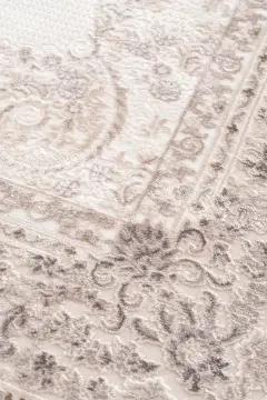 Koza Halı Nazende 70 Tarak Viscon Salon Halısı A3393C Krem Vizon