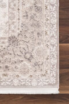 Koza Halı Nazende 70 Tarak Viscon Salon Halısı A3393C Krem Vizon