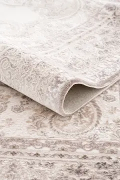 Koza Halı Nazende 70 Tarak Viscon Salon Halısı A3393C Krem Vizon