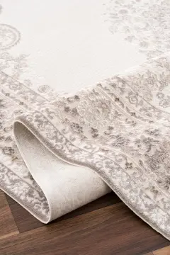 Koza Halı Nazende 70 Tarak Viscon Salon Halısı A3393C Krem Vizon