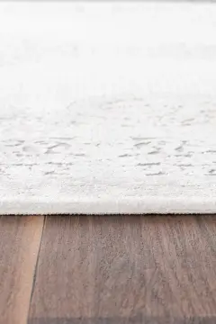 Koza Halı Nazende 70 Tarak Viscon Salon Halısı A3393D Krem Gri