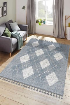 Festival Halı Santavi İskandinav Mavi Oda Halısı 03301A