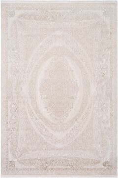 Koza Halı Nazende 70 Tarak Viscon Salon Halısı A3394B Krem Bej