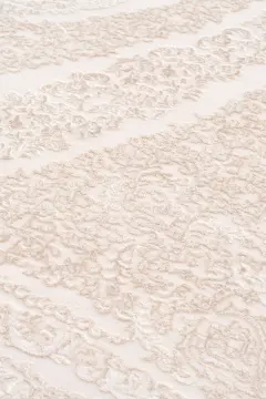 Koza Halı Nazende 70 Tarak Viscon Salon Halısı A3394B Krem Bej