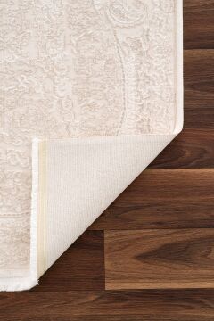 Koza Halı Nazende 70 Tarak Viscon Salon Halısı A3394B Krem Bej