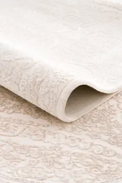 Koza Halı Nazende 70 Tarak Viscon Salon Halısı A3394B Krem Bej