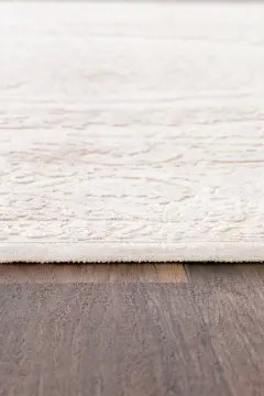 Koza Halı Nazende 70 Tarak Viscon Salon Halısı A3394B Krem Bej