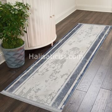 Melidia Halı Pandora Özel Ebat Kesme Halı 9524A-MAVİ