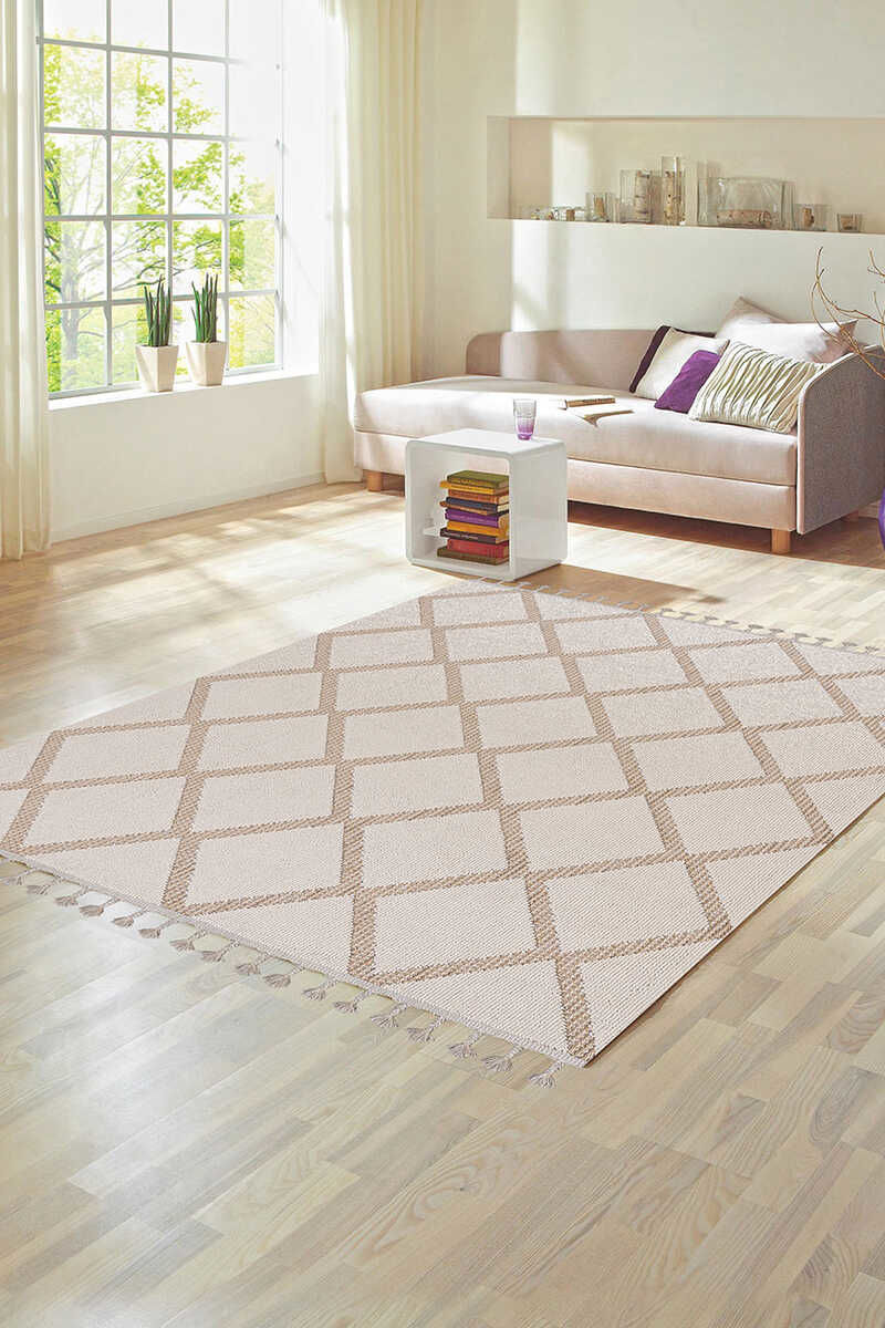 Festival Halı Capella Geometrik Bej Oda Halısı 23532A