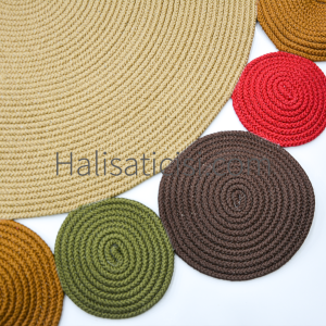 Jüt Halı Doğal El Yapımı Daire Model:415