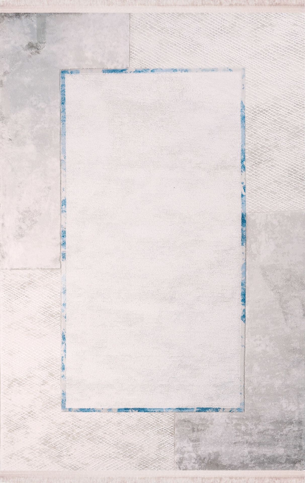 Nexus Halı Nalia Modern Çerçeveli Halı 4070A-Mavi 100x200