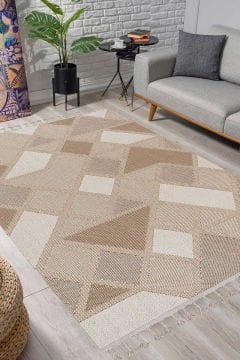 Festival Halı Capella Geometrik Bej Oda Halısı 23533A